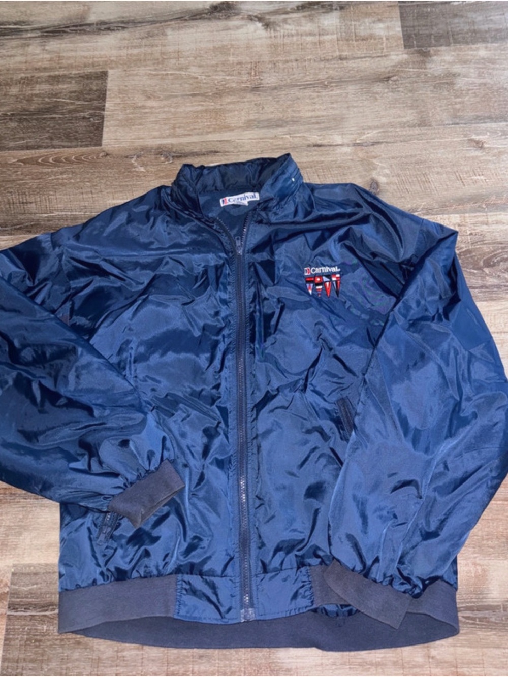 Carnival Men's Navy Lightweight Zip Windbreaker Jacket